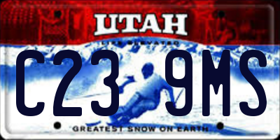 UT license plate C239MS