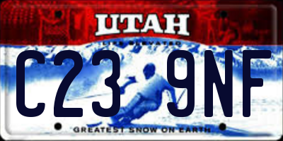 UT license plate C239NF