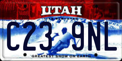 UT license plate C239NL