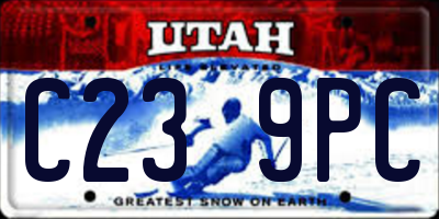 UT license plate C239PC