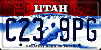 UT license plate C239PG