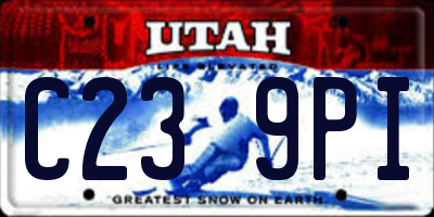 UT license plate C239PI