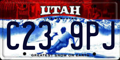 UT license plate C239PJ