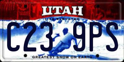UT license plate C239PS
