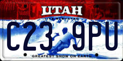 UT license plate C239PU