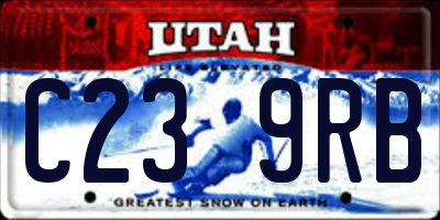 UT license plate C239RB