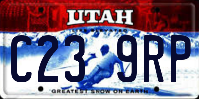 UT license plate C239RP