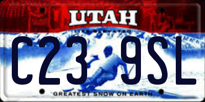 UT license plate C239SL