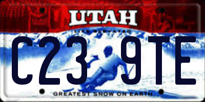 UT license plate C239TE