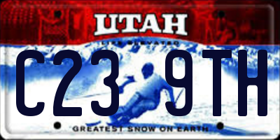 UT license plate C239TH