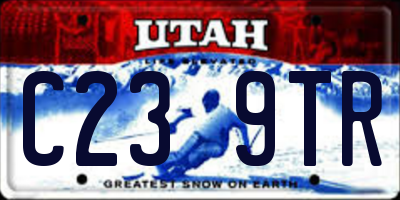 UT license plate C239TR