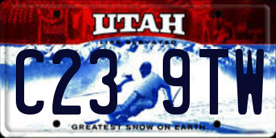 UT license plate C239TW