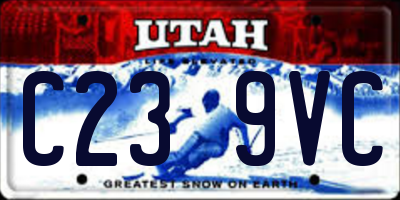 UT license plate C239VC