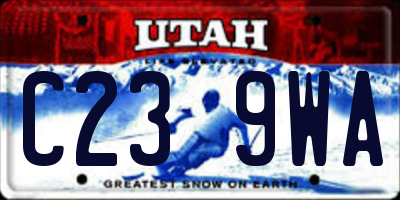UT license plate C239WA