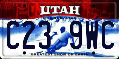 UT license plate C239WC