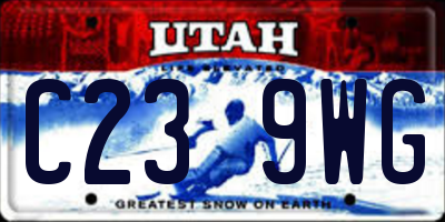 UT license plate C239WG