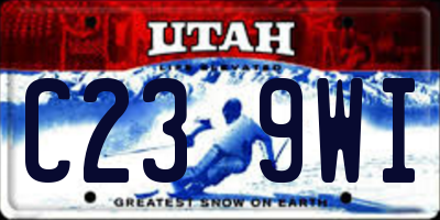 UT license plate C239WI