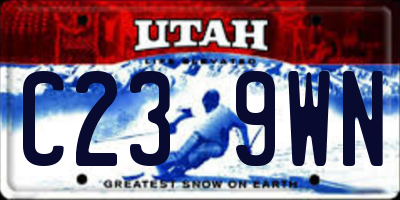 UT license plate C239WN