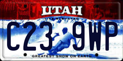 UT license plate C239WP