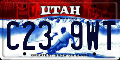 UT license plate C239WT