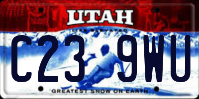 UT license plate C239WU