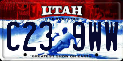 UT license plate C239WW