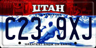 UT license plate C239XJ