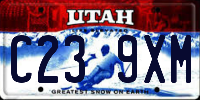 UT license plate C239XM