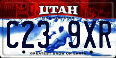 UT license plate C239XR