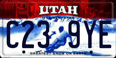 UT license plate C239YE