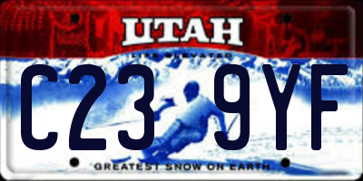 UT license plate C239YF