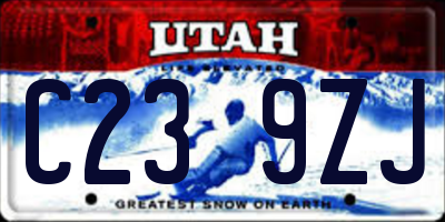 UT license plate C239ZJ
