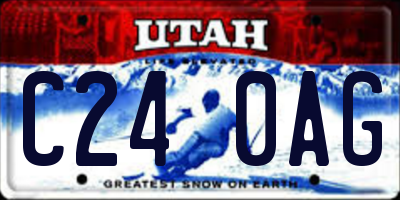 UT license plate C240AG