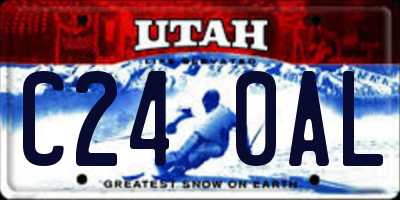 UT license plate C240AL
