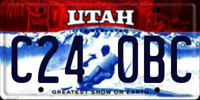 UT license plate C240BC
