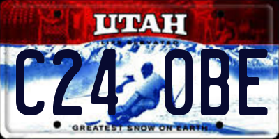 UT license plate C240BE