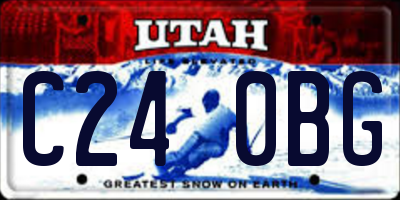 UT license plate C240BG