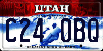 UT license plate C240BQ