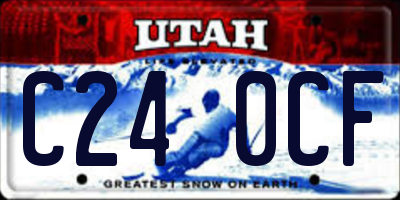 UT license plate C240CF