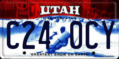UT license plate C240CY