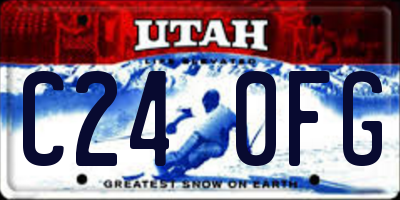 UT license plate C240FG