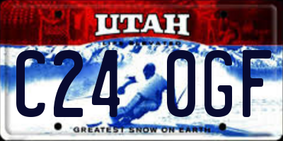 UT license plate C240GF