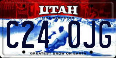 UT license plate C240JG