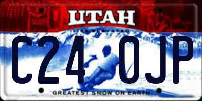 UT license plate C240JP