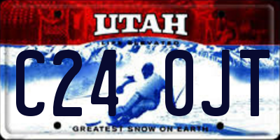 UT license plate C240JT