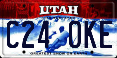 UT license plate C240KE
