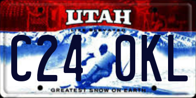 UT license plate C240KL