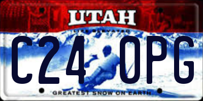 UT license plate C240PG