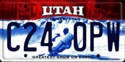 UT license plate C240PW
