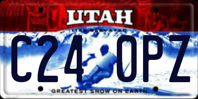 UT license plate C240PZ